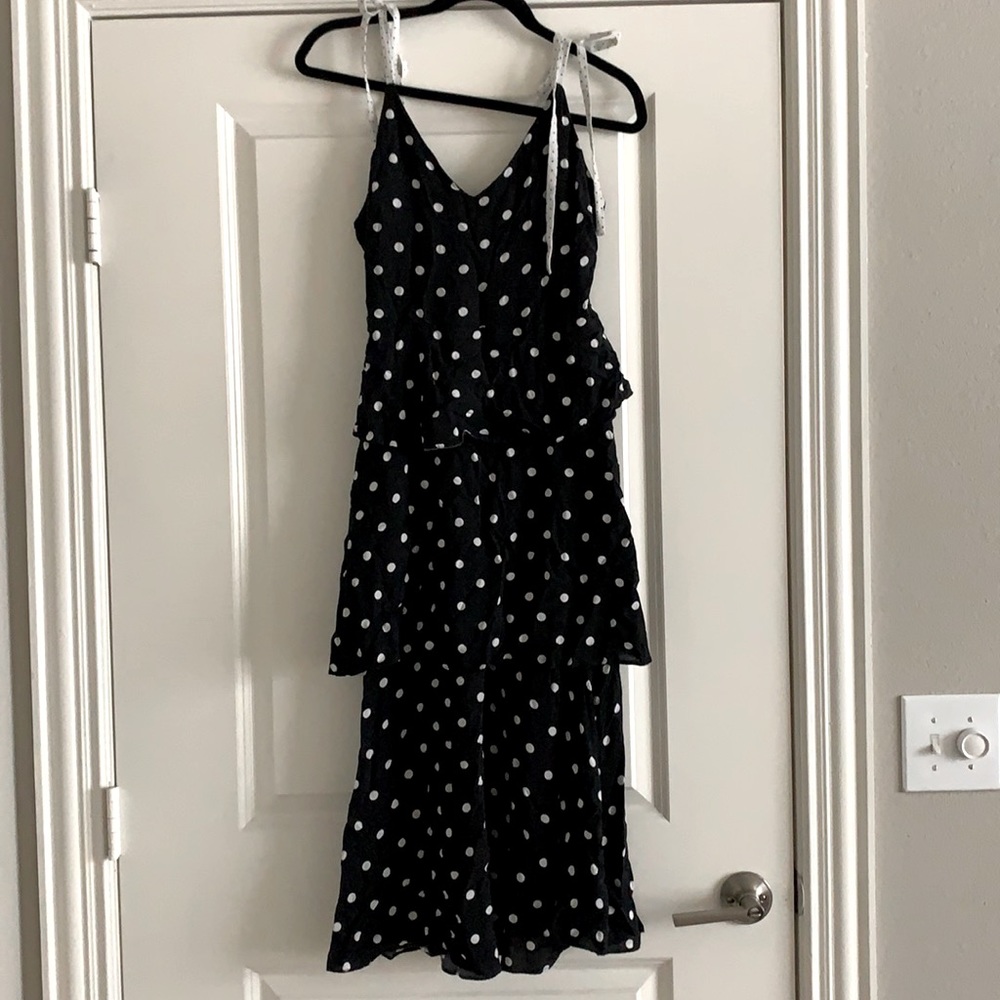 Polka Dot Midi Layered Dress